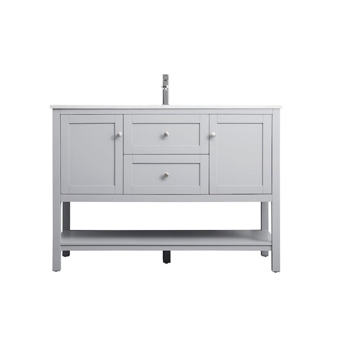 Elegant Lighting Heath 48"L Single Vanity Sink, Grey - VF22248GR