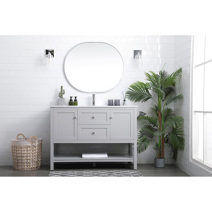 Elegant Lighting Heath 48"L Single Vanity Sink, Grey