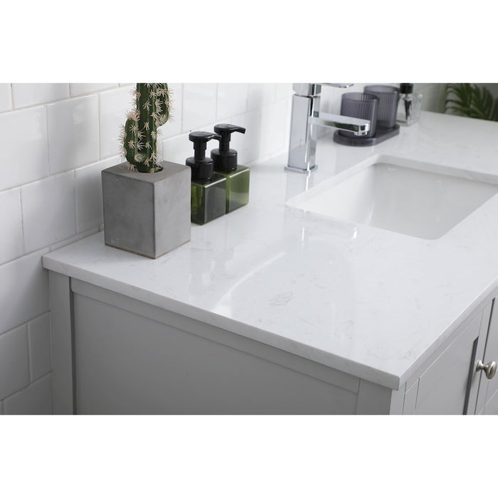 Elegant Lighting Heath 48"L Single Vanity Sink, Grey