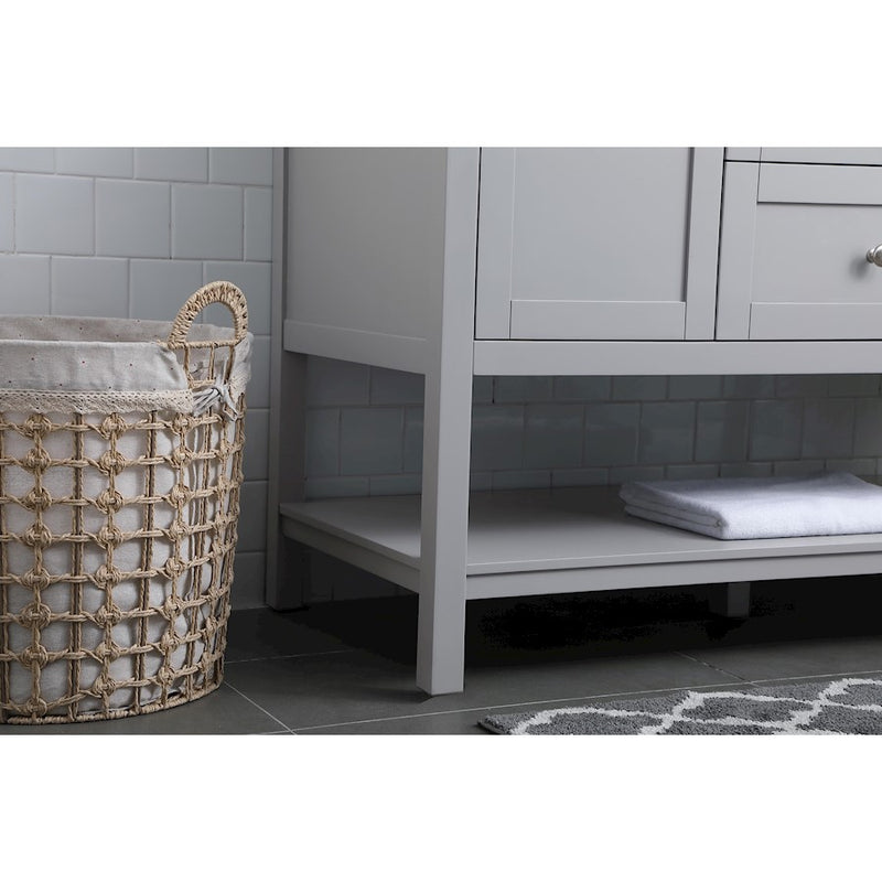 Elegant Lighting Heath 48"L Single Vanity Sink, Grey