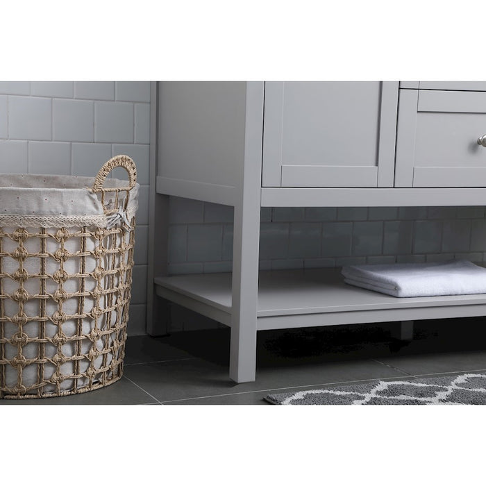 Elegant Lighting Heath 48"L Single Vanity Sink, Grey