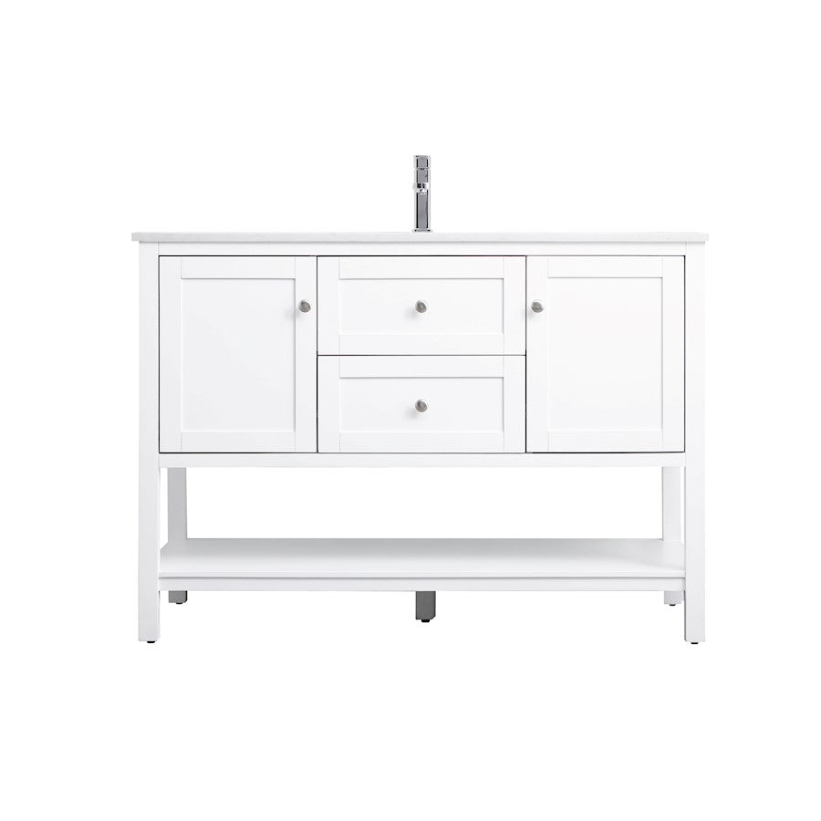 Elegant Lighting Heath 48"L Single Vanity Sink, White - VF22248WH