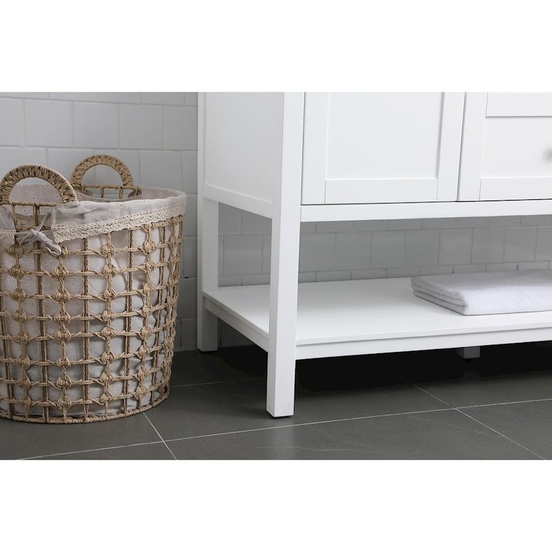 Elegant Lighting Heath 48"L Single Vanity Sink, White