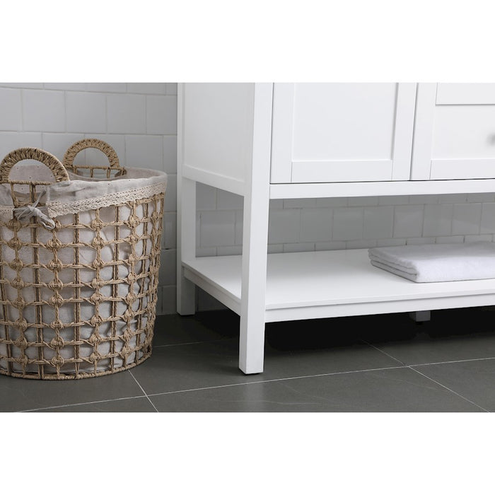 Elegant Lighting Heath 48"L Single Vanity Sink, White