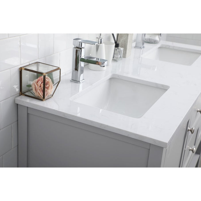 Elegant Lighting Heath 54"L Double Vanity Sink, Grey