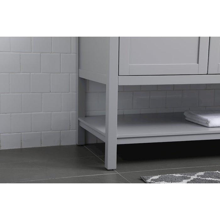 Elegant Lighting Heath 54"L Double Vanity Sink, Grey