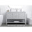 Elegant Lighting Heath 54"L Double Vanity Sink, Grey