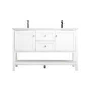 Elegant Lighting Heath 54"L Double Vanity Sink, White - VF22254DWH