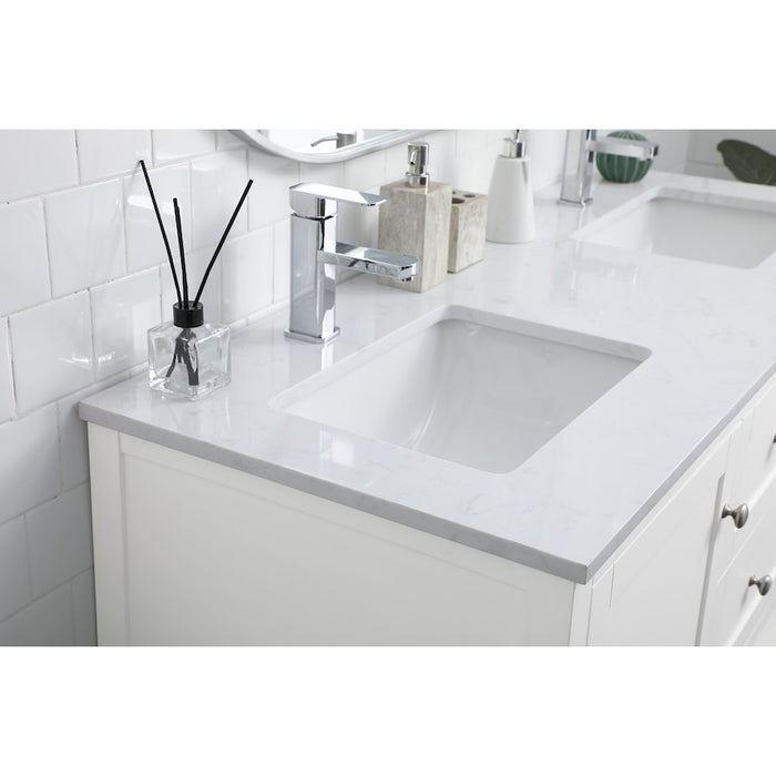 Elegant Lighting Heath 54"L Double Vanity Sink, White