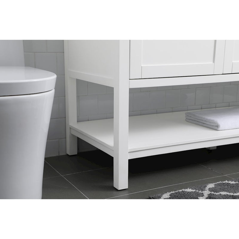 Elegant Lighting Heath 54"L Double Vanity Sink, White