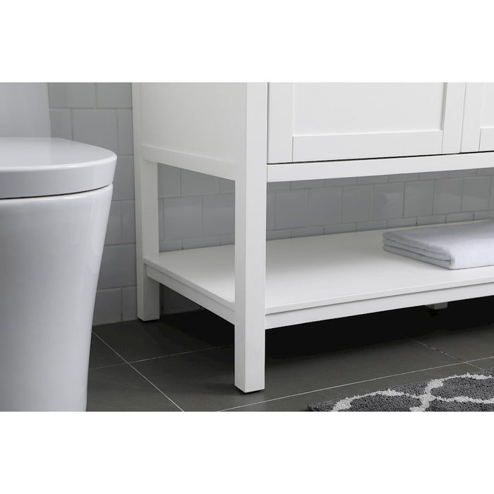 Elegant Lighting Heath 54"L Double Vanity Sink, White