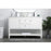 Elegant Lighting Heath 54"L Double Vanity Sink, White