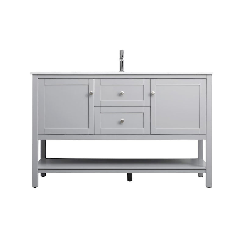 Elegant Lighting Heath 54"L Single Vanity Sink, Grey - VF22254GR