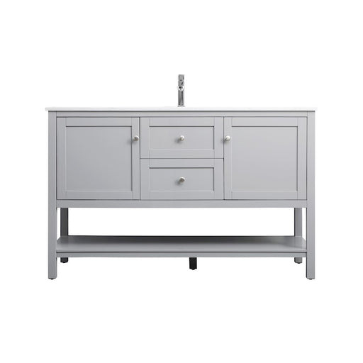 Elegant Lighting Heath 54"L Single Vanity Sink, Grey - VF22254GR
