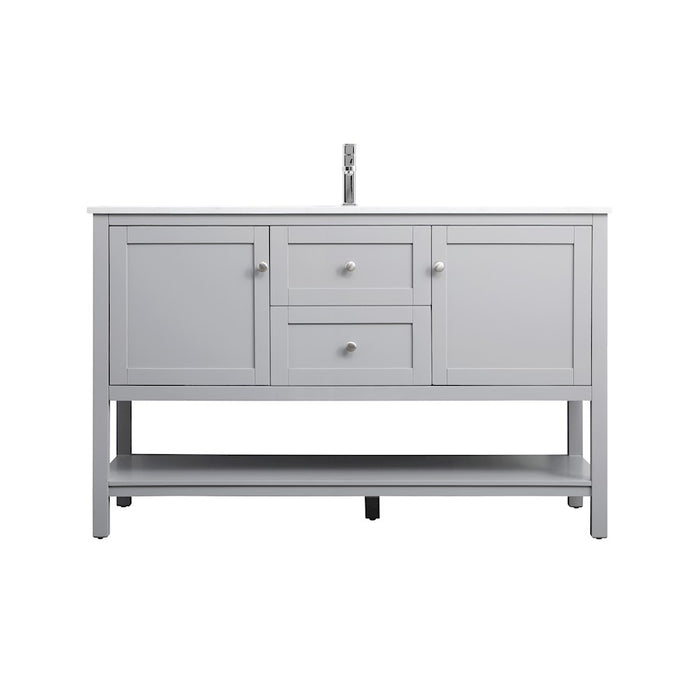 Elegant Lighting Heath 54"L Single Vanity Sink, Grey - VF22254GR