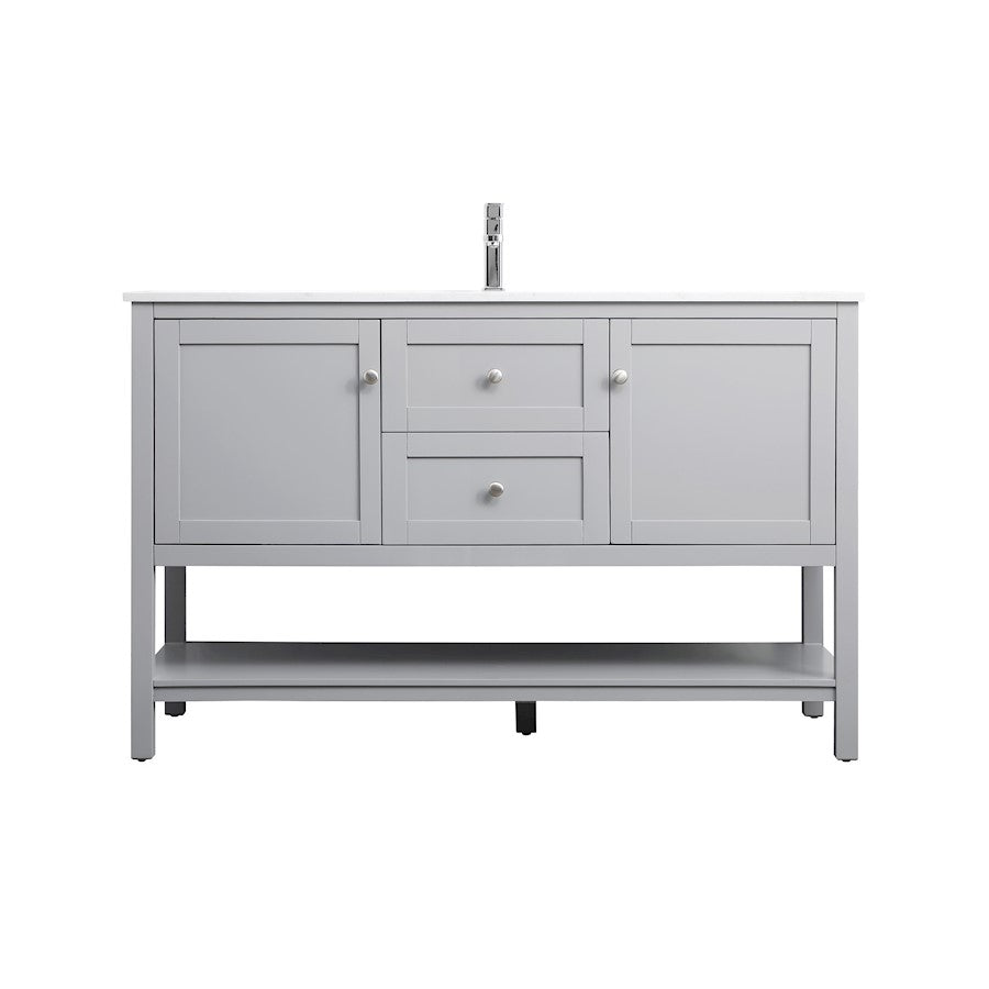 Elegant Lighting Heath 54"L Single Vanity Sink, Grey - VF22254GR