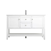 Elegant Lighting Heath 54"L Single Vanity Sink, White - VF22254WH