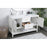 Elegant Lighting Heath 54"L Single Vanity Sink, White