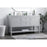 Elegant Lighting Heath 60"L Double Vanity Sink, Grey