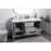 Elegant Lighting Heath 60"L Double Vanity Sink, Grey