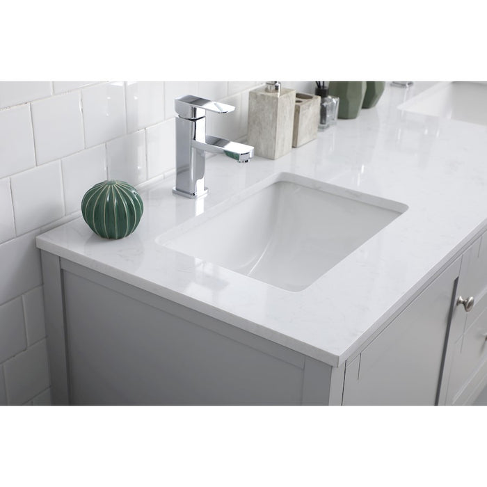 Elegant Lighting Heath 60"L Double Vanity Sink, Grey