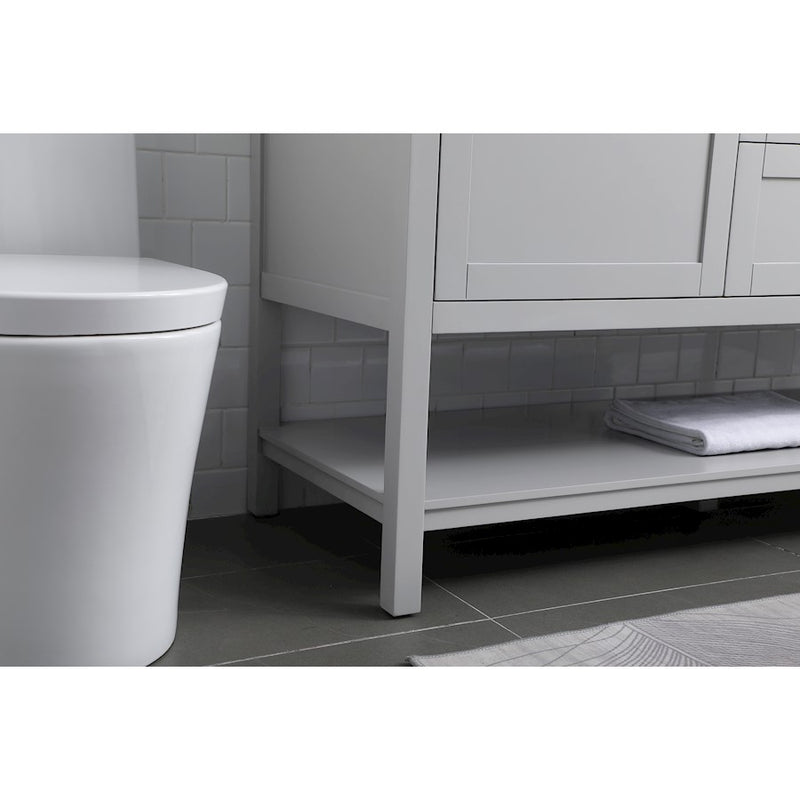Elegant Lighting Heath 60"L Double Vanity Sink, Grey