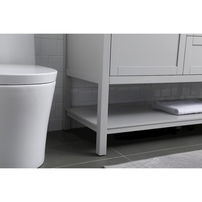 Elegant Lighting Heath 60"L Double Vanity Sink, Grey