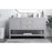 Elegant Lighting Heath 60"L Double Vanity Sink, Grey