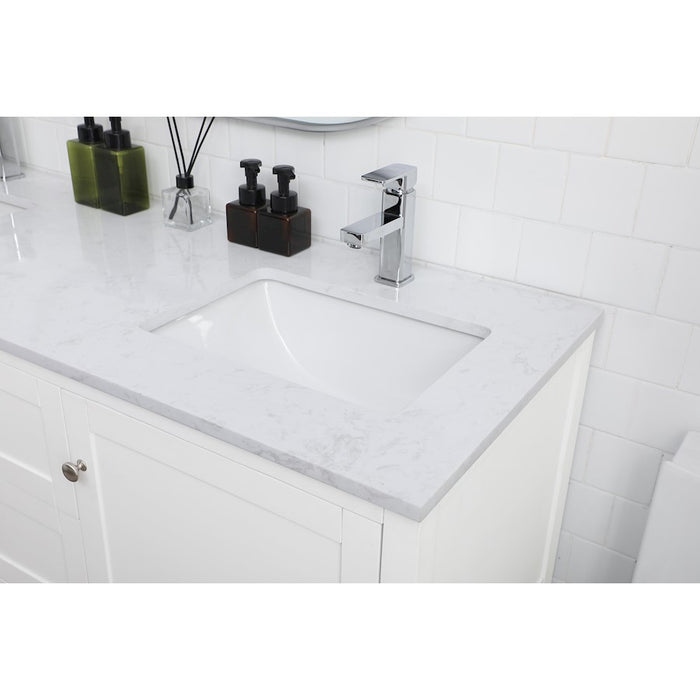 Elegant Lighting Heath 60"L Double Vanity Sink, White