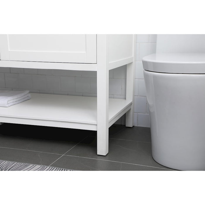 Elegant Lighting Heath 60"L Double Vanity Sink, White