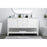Elegant Lighting Heath 60"L Double Vanity Sink, White