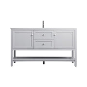 Elegant Lighting Heath 60"L Single Vanity Sink, Grey - VF22260GR