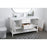 Elegant Lighting Heath 60"L Single Vanity Sink, White