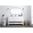 Elegant Lighting Heath 60"L Single Vanity Sink, White