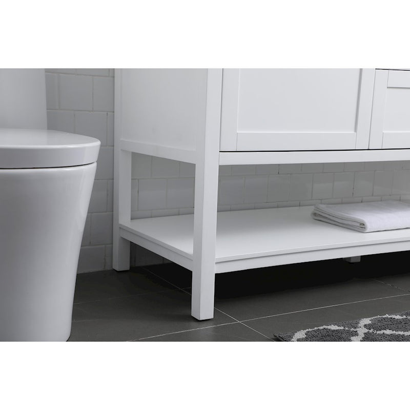 Elegant Lighting Heath 60"L Single Vanity Sink, White