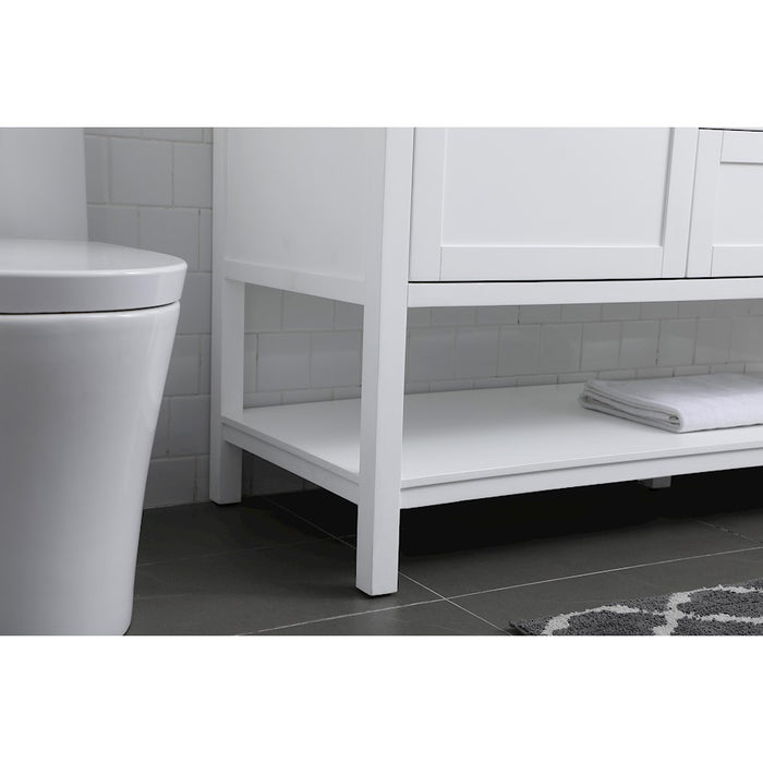 Elegant Lighting Heath 60"L Single Vanity Sink, White
