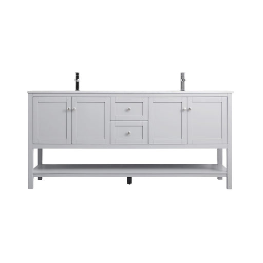 Elegant Lighting Heath 72"L Double Vanity Sink, Grey - VF22272DGR