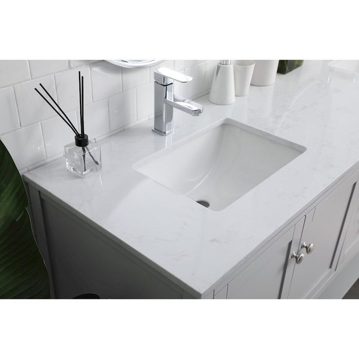 Elegant Lighting Heath 72"L Double Vanity Sink, Grey