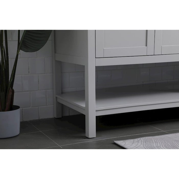 Elegant Lighting Heath 72"L Double Vanity Sink, Grey
