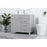 Elegant Lighting Lewis 36"L Single Vanity Sink, Grey