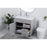 Elegant Lighting Lewis 36"L Single Vanity Sink, Grey