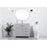 Elegant Lighting Lewis 36"L Single Vanity Sink, Grey