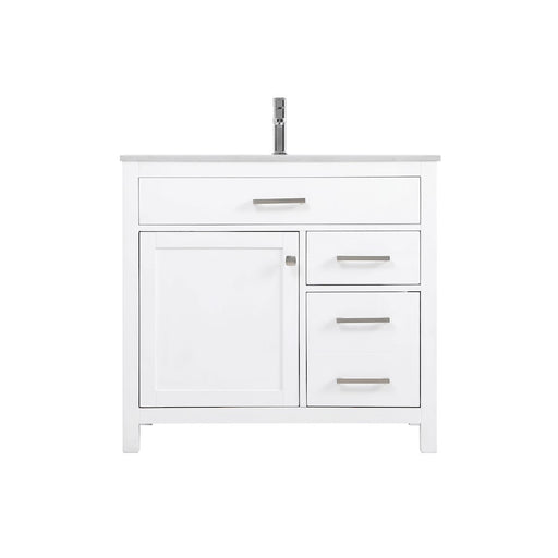 Elegant Lighting Lewis 36"L Single Vanity Sink, White - VF23336WH