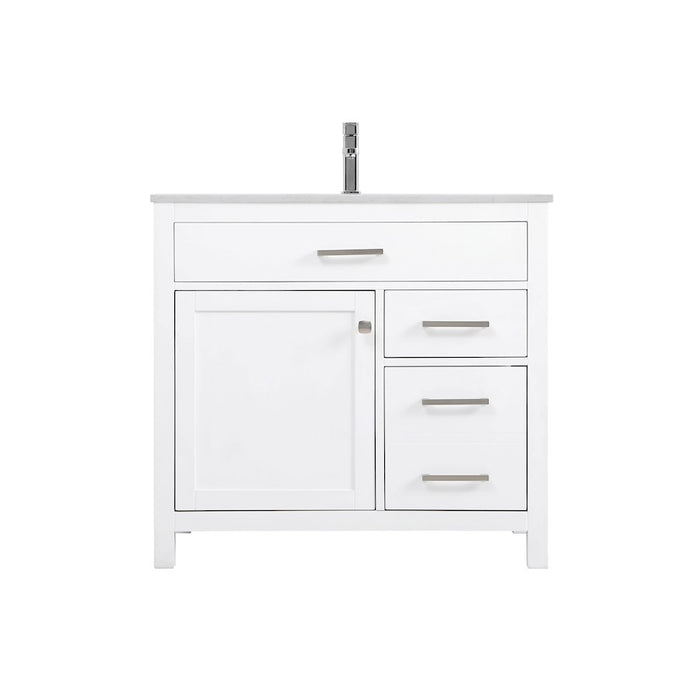 Elegant Lighting Lewis 36"L Single Vanity Sink, White - VF23336WH