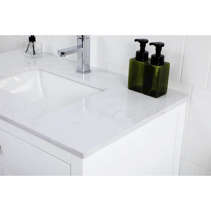 Elegant Lighting Lewis 36"L Single Vanity Sink, White
