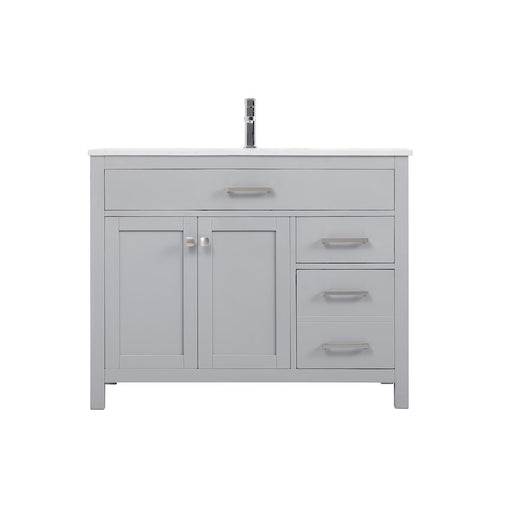 Elegant Lighting Lewis 42"L Single Vanity Sink, Grey - VF23342GR