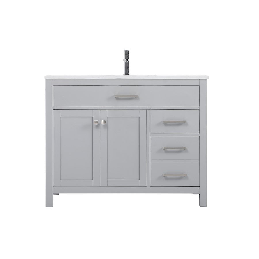 Elegant Lighting Lewis 42"L Single Vanity Sink, Grey - VF23342GR