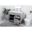 Elegant Lighting Lewis 42"L Single Vanity Sink, Grey