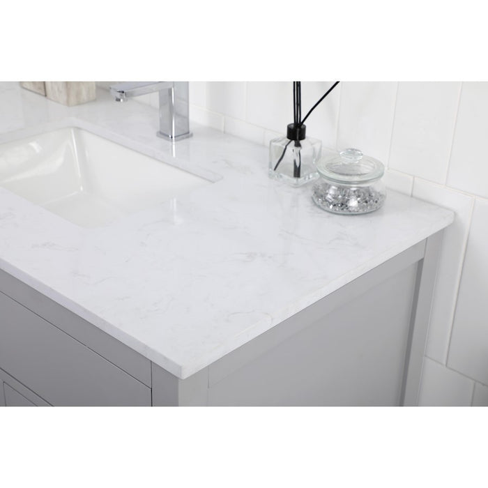 Elegant Lighting Lewis 42"L Single Vanity Sink, Grey