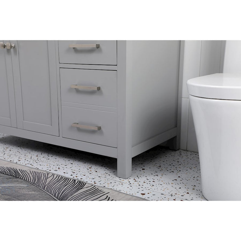 Elegant Lighting Lewis 42"L Single Vanity Sink, Grey